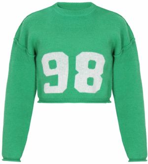 MYMO Sveter  zelená / biela