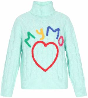 MYMO Sveter  modrá / žltá / mätová / červená