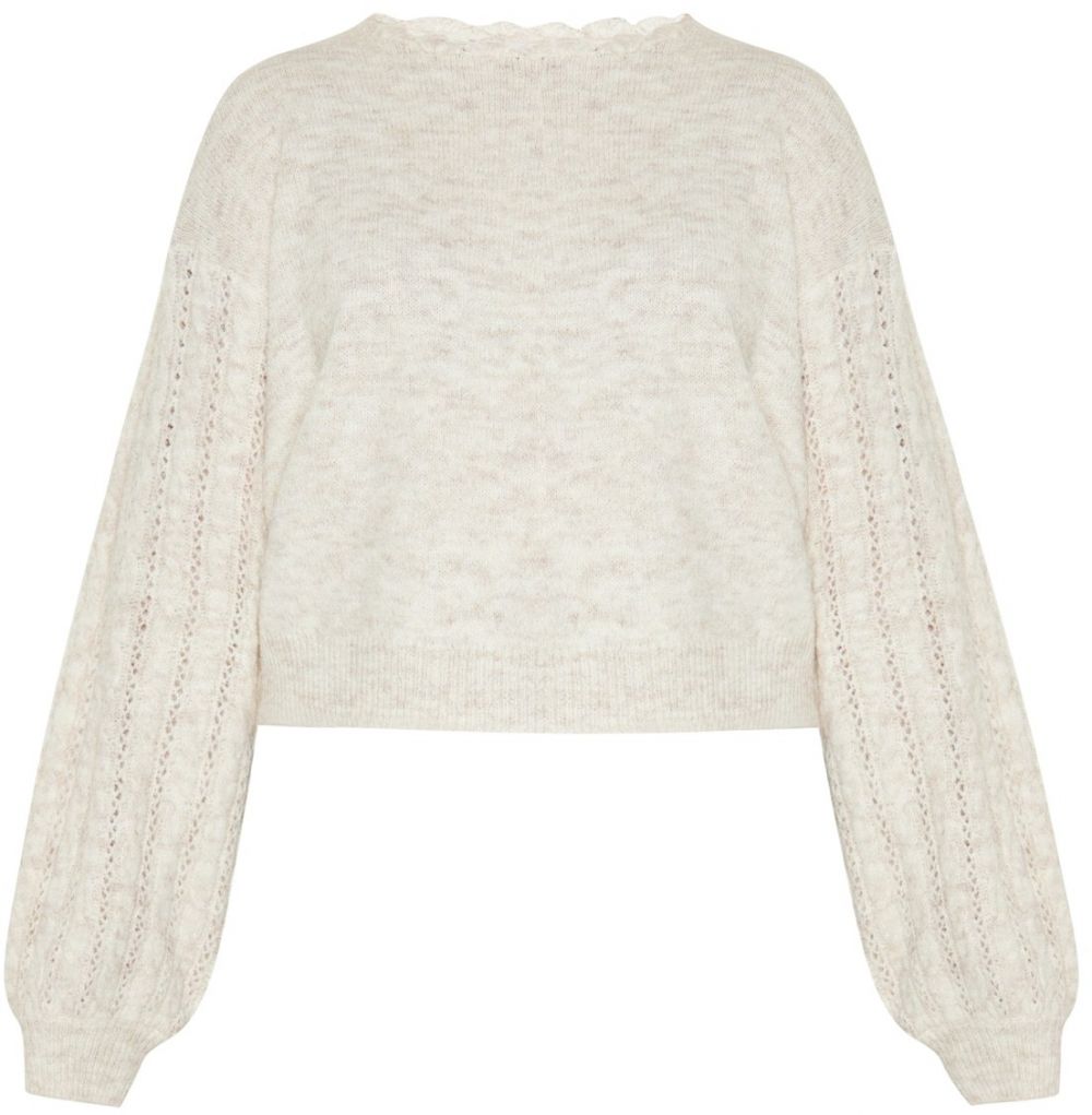 Usha Sveter  biela melírovaná