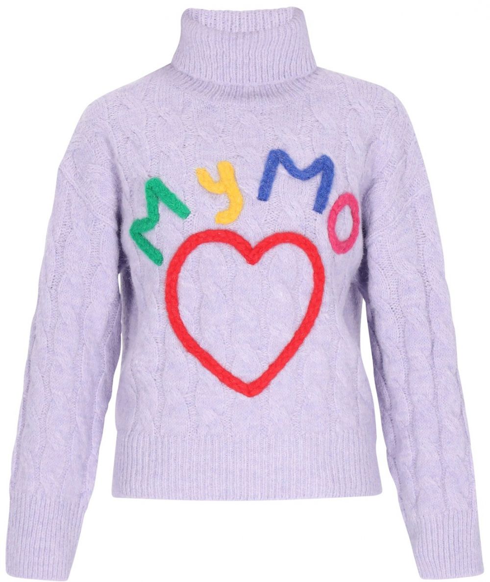 MYMO Sveter  fialová / zmiešané farby