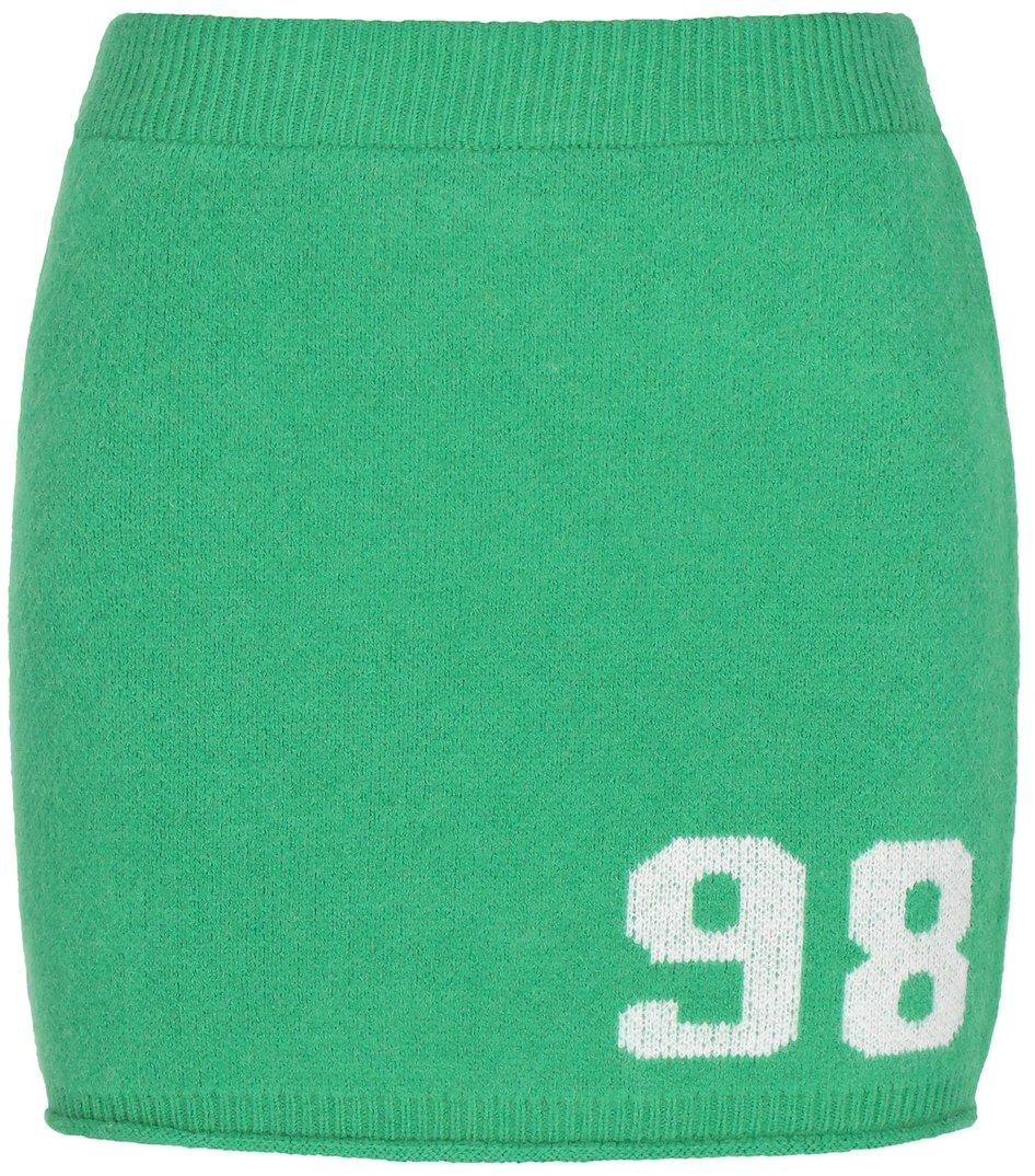 MYMO Sukňa  zelená / biela