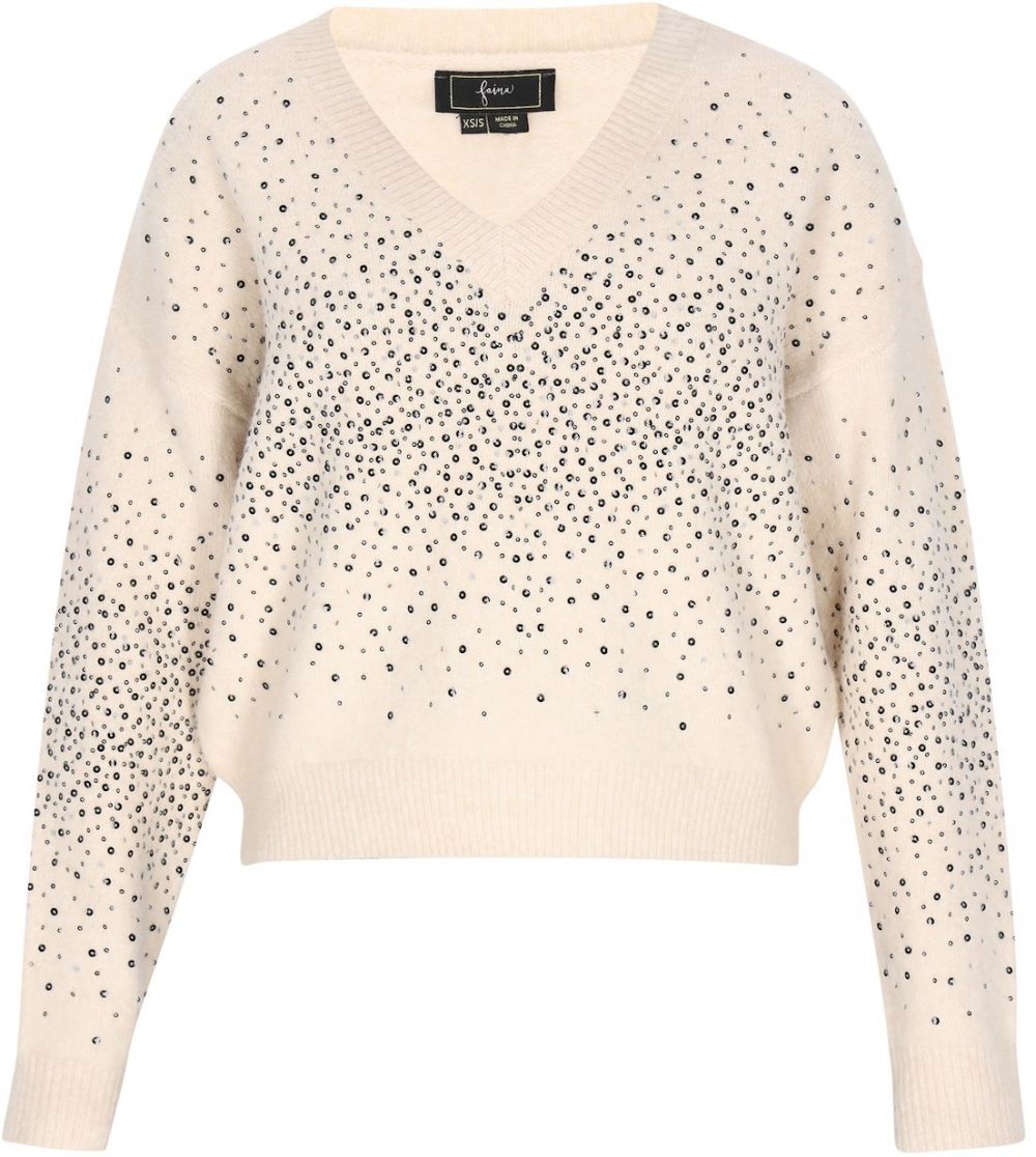 faina Sveter  béžová / čierna