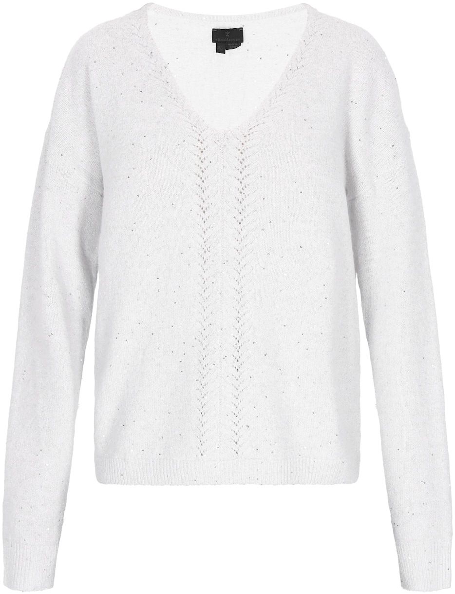 DreiMaster Klassik Sveter  šedobiela