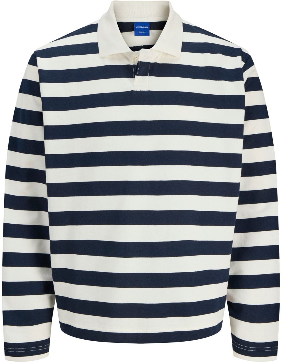 JACK & JONES Mikina 'JORBLEECKER'  tmavomodrá / biela