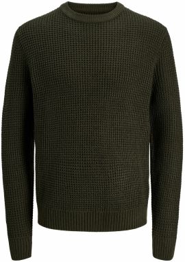 JACK & JONES Sveter 'JJGLOBAL'  tmavozelená