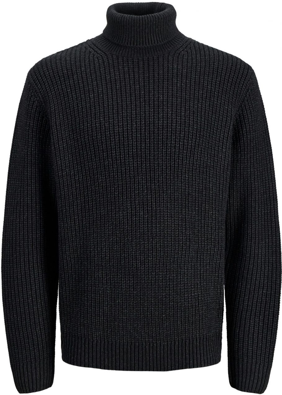 JACK & JONES Sveter 'JORBLEECKER'  čierna melírovaná