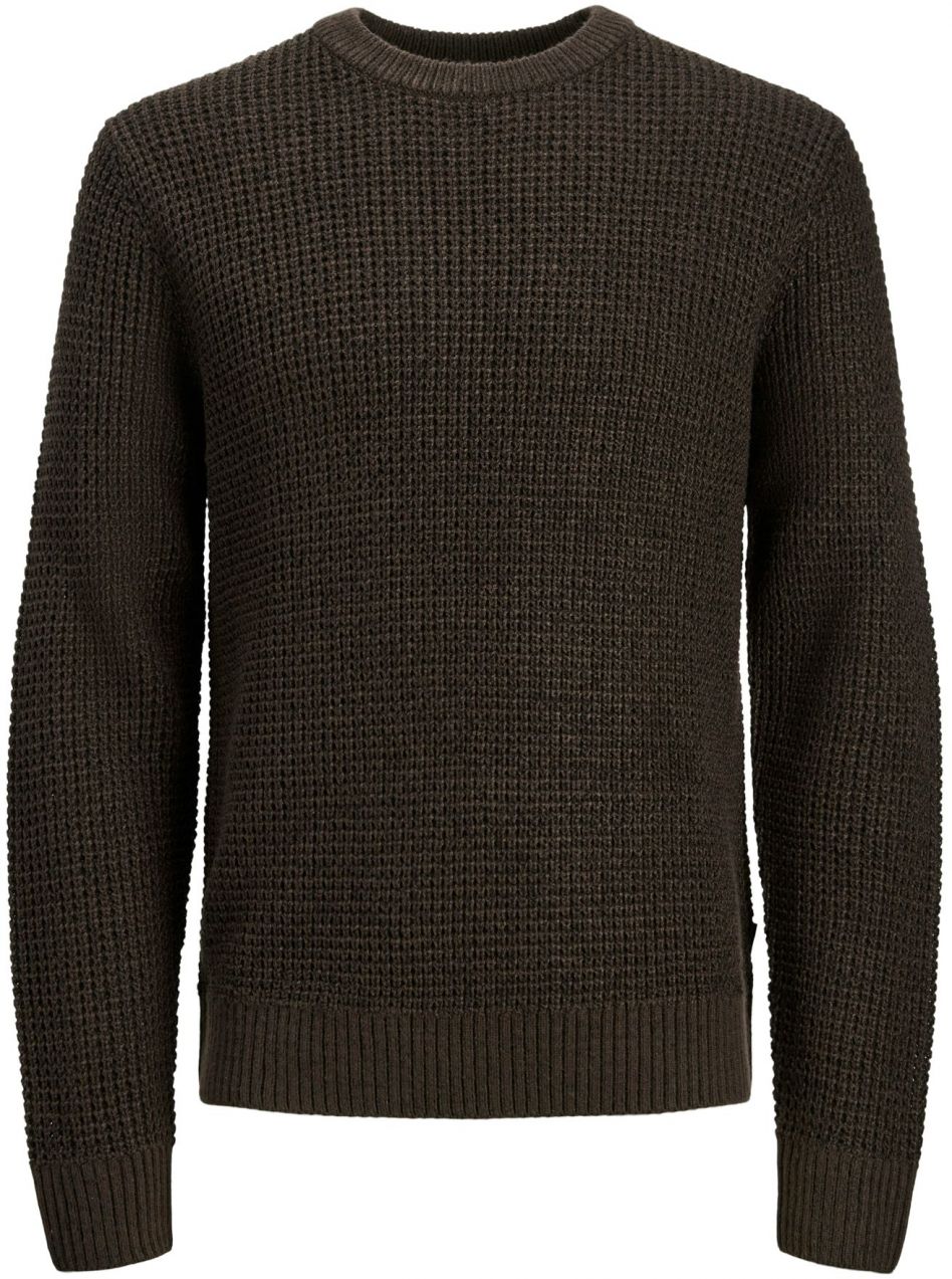 JACK & JONES Sveter 'JJGLOBAL'  tmavohnedá