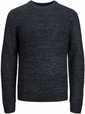 JACK & JONES Sveter 'JJGLOBAL'  modrá melírovaná