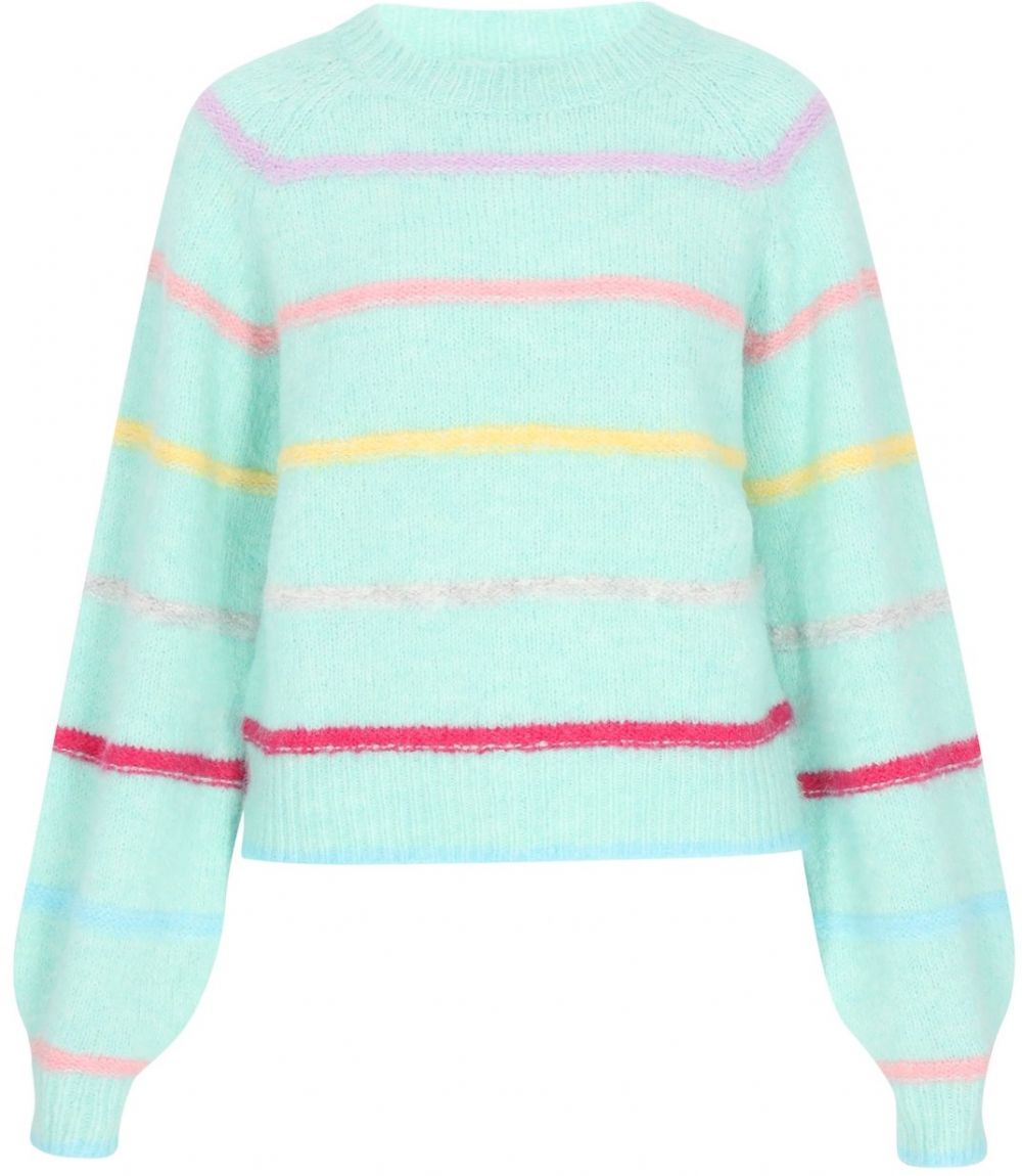 MYMO Sveter  citrónová / mätová / fialová / ružová / purpurová