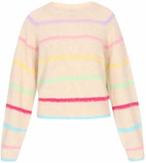 MYMO Sveter  svetlobéžová / svetlomodrá / citrónová / mätová / fialová / ružová / purpurová
