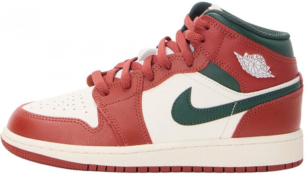 Jordan Tenisky 'AIR JORDAN  1'  béžová / jedľová / tmavočervená