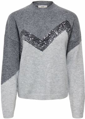 JDY Sveter 'JDYMATILDA'  tmavosivá / sivá melírovaná