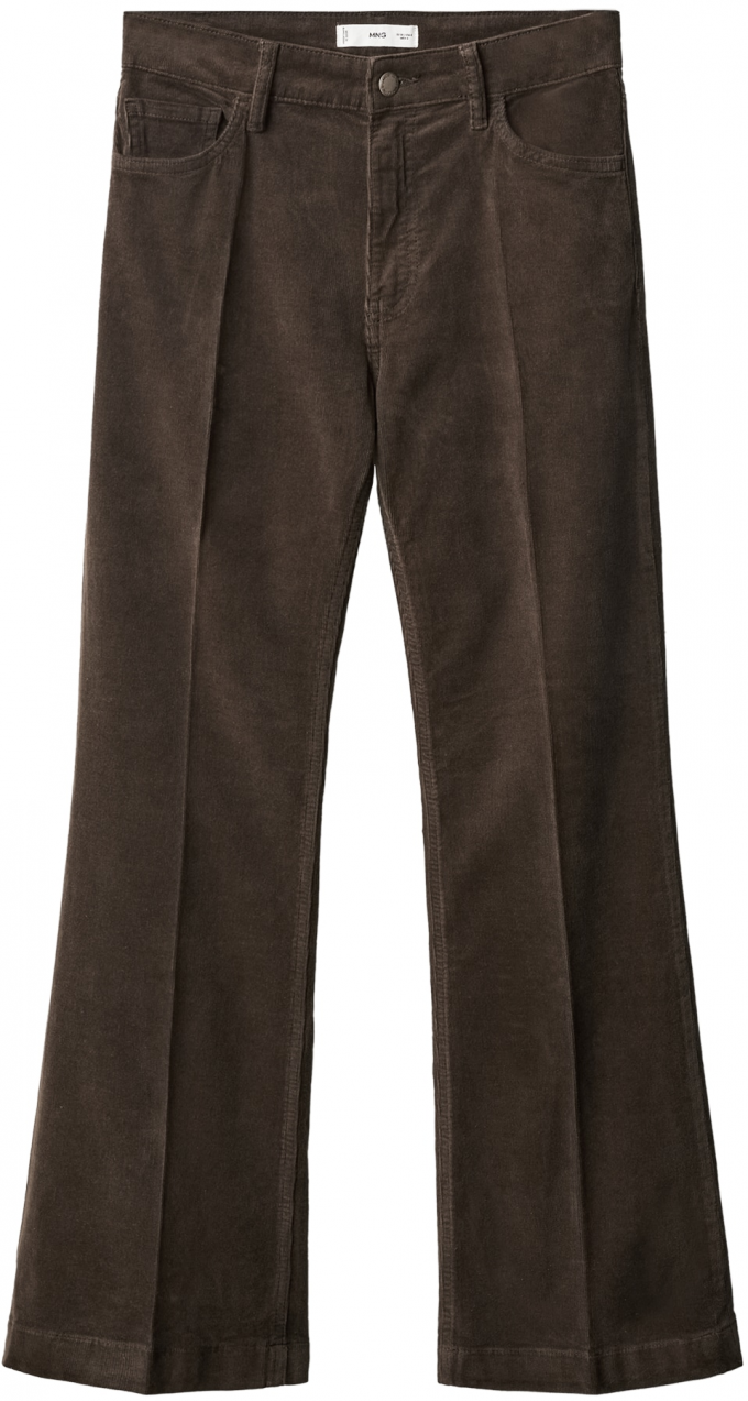 MANGO Džínsy  tmavohnedá