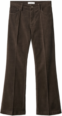 MANGO Džínsy  tmavohnedá