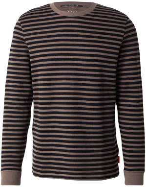 QS Tričko  svetlohnedá / čierna