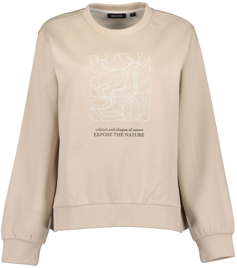 BLUE SEVEN Mikina  nebielená / čierna / biela