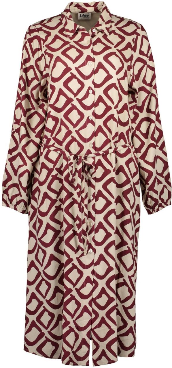 BLUE SEVEN Košeľové šaty  svetlobéžová / čerešňová