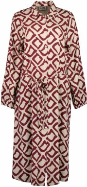 BLUE SEVEN Košeľové šaty  svetlobéžová / čerešňová