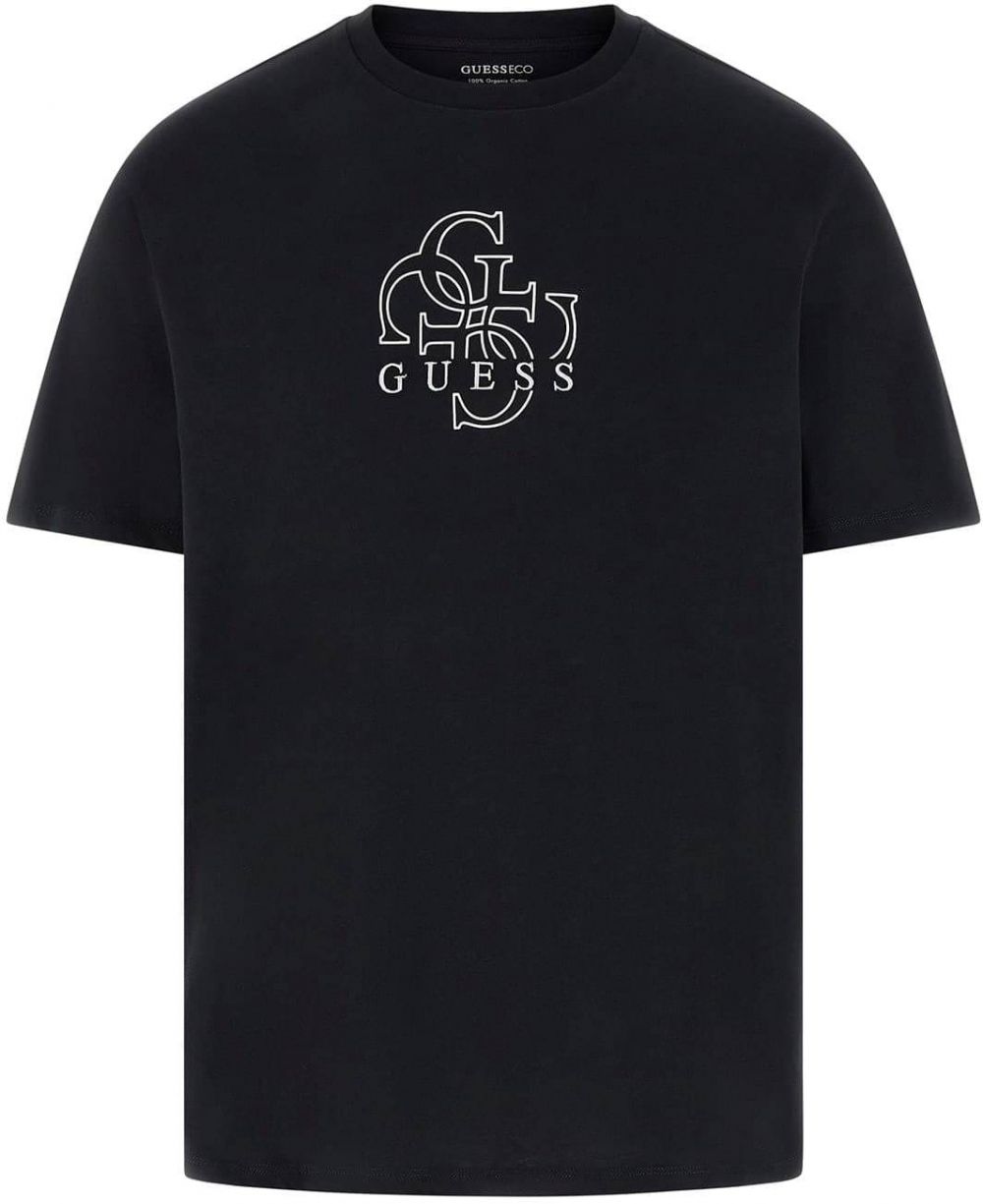 GUESS Tričko  čierna / biela