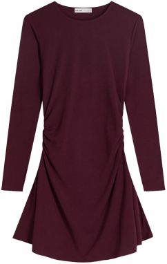 Bershka Šaty  vínovo červená