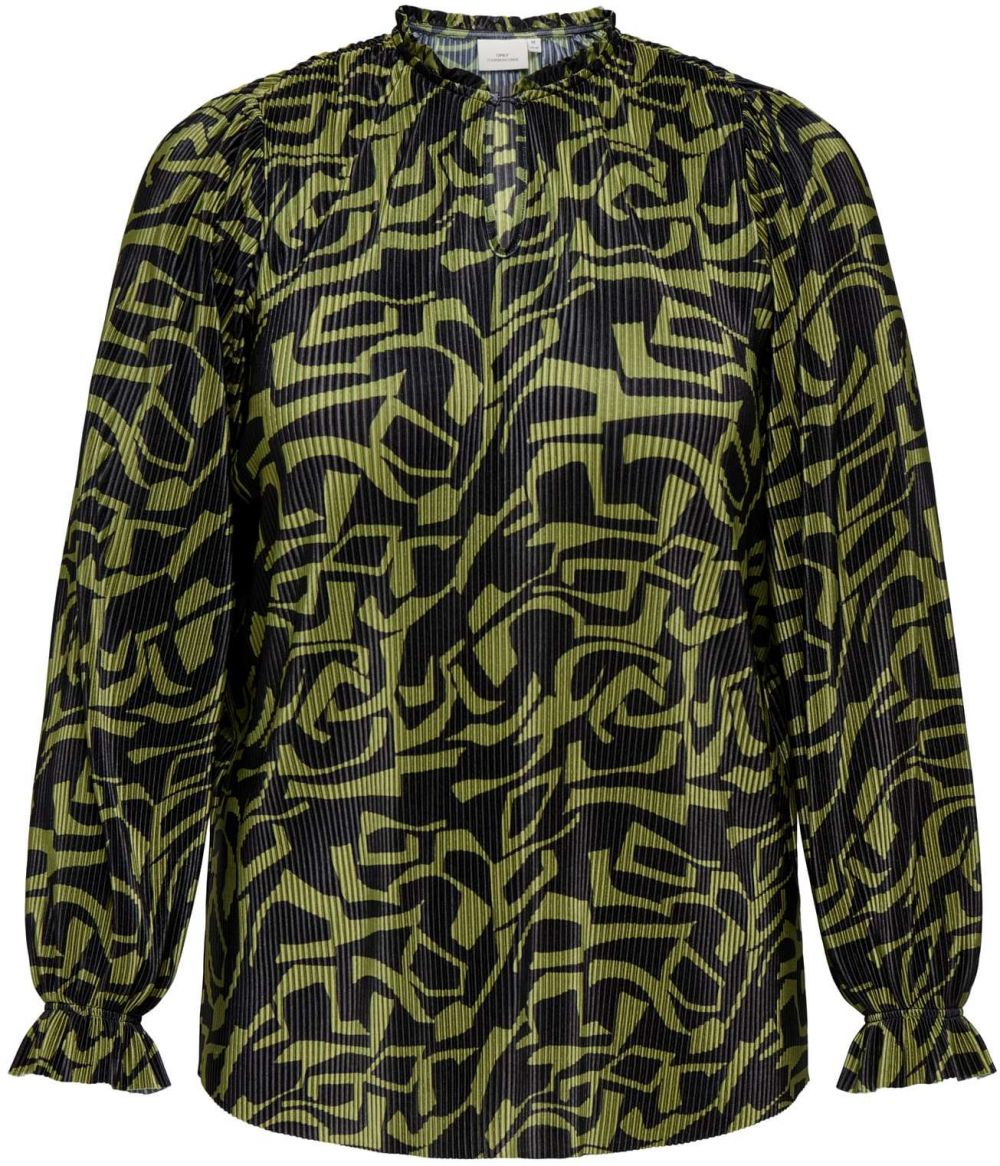 ONLY Carmakoma Blúzka 'CARMika'  olivová / čierna