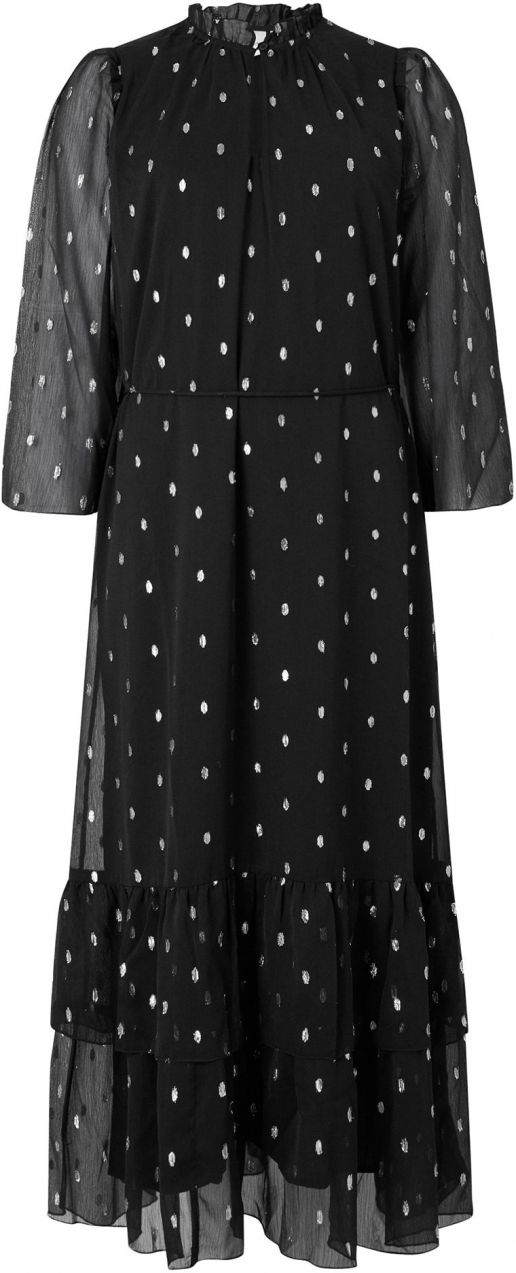 YAS Šaty 'YASMENA'  čierna / strieborná