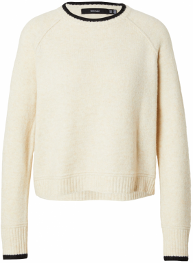 VERO MODA Sveter 'VMAQUARIUS'  béžová / čierna