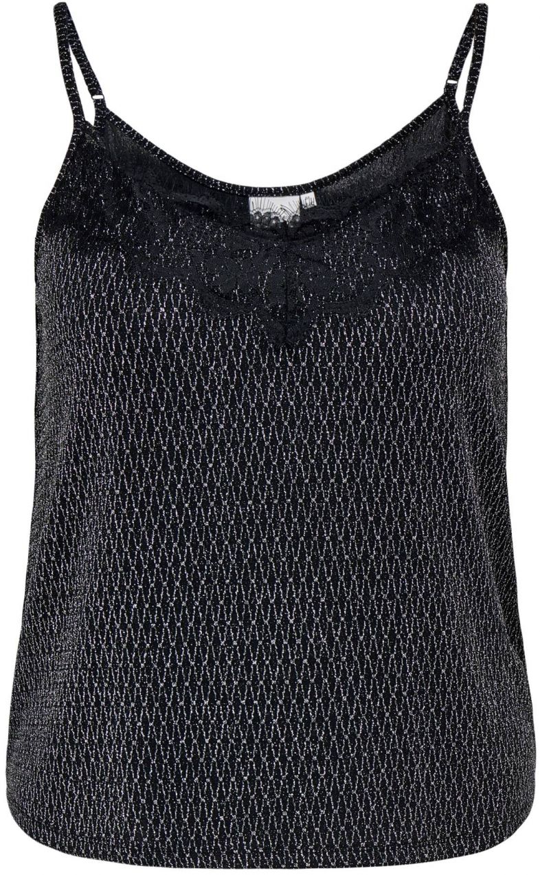ONLY Carmakoma Top 'CARCAROL'  čierna / strieborná