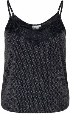 ONLY Carmakoma Top 'CARCAROL'  čierna / strieborná
