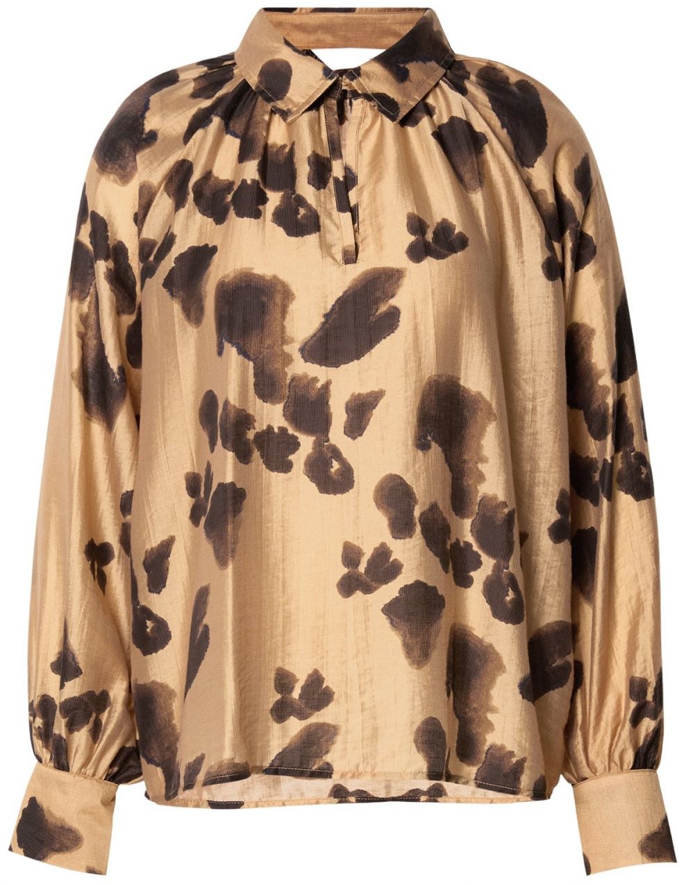 MSCH COPENHAGEN Blúzka 'Nilla Romina'  hnedá / kapučíno / tmavohnedá