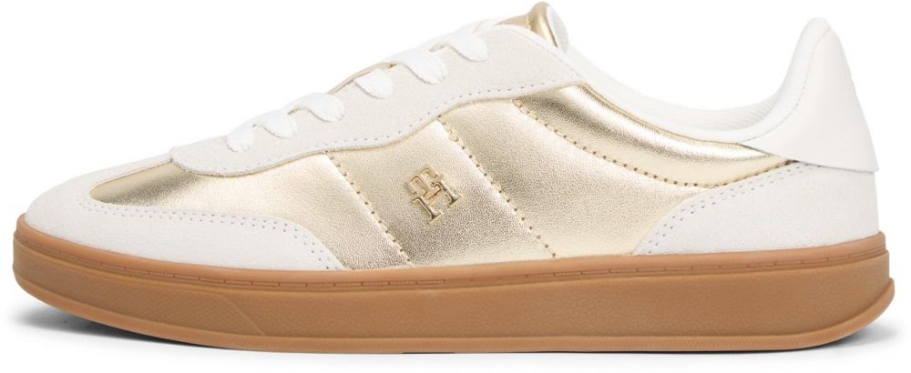 TOMMY HILFIGER Nízke tenisky 'Jackie'  zlatá / šedobiela