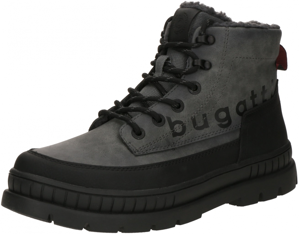 bugatti Šnurovacie čižmy 'AGA'  antracitová / čierna