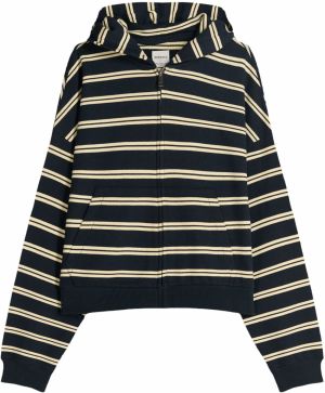 Bershka Tepláková bunda  námornícka modrá / svetložltá