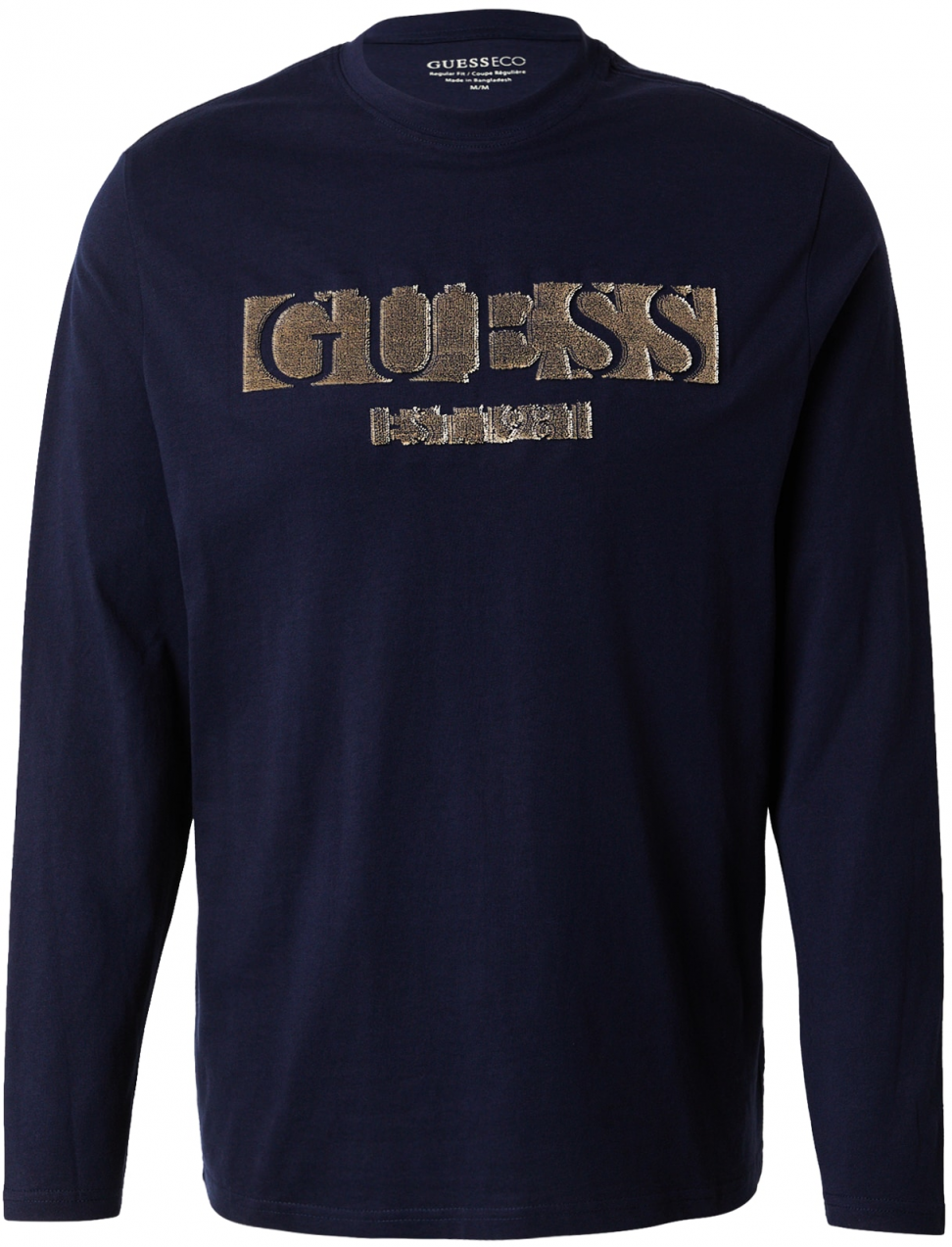 GUESS Tričko  tmavobéžová / námornícka modrá