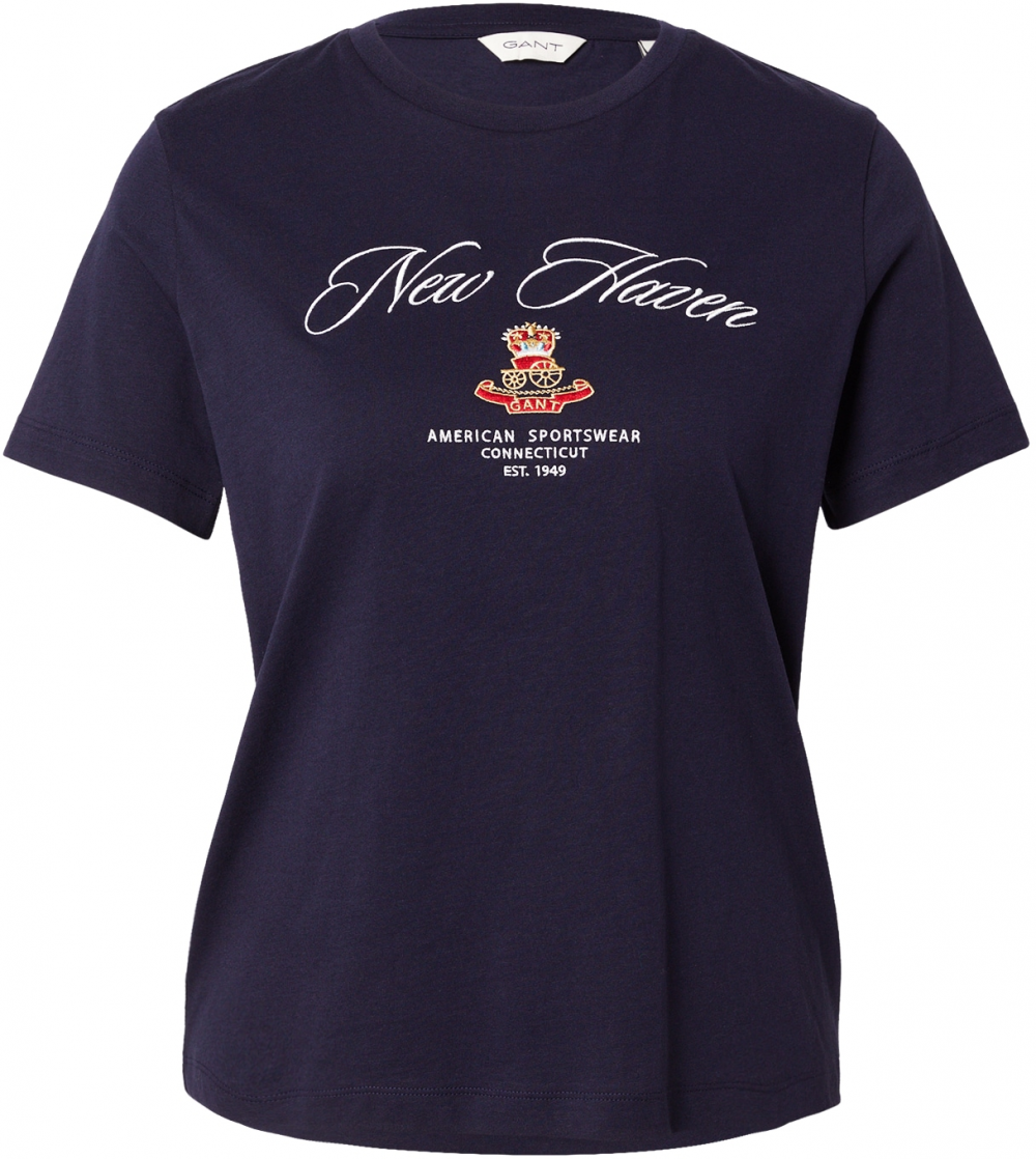 GANT Tričko  tmavomodrá / červená / biela