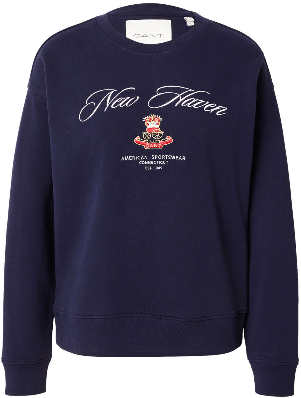 GANT Mikina  námornícka modrá / svetložltá / brusnicová / biela