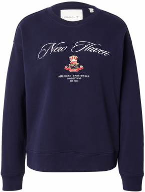 GANT Mikina  námornícka modrá / svetložltá / brusnicová / biela