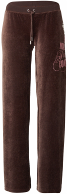 Juicy Couture Nohavice 'HER MAJESTY CAISA'  hnedá / ružová / strieborná