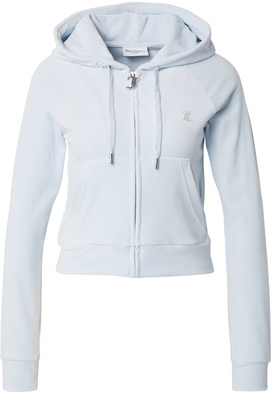Juicy Couture Tepláková bunda 'MADISON'  pastelovo modrá