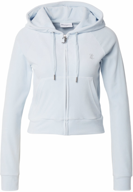 Juicy Couture Tepláková bunda 'MADISON'  pastelovo modrá