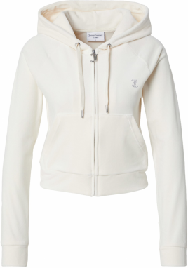 Juicy Couture Tepláková bunda 'MADISON'  šedobiela