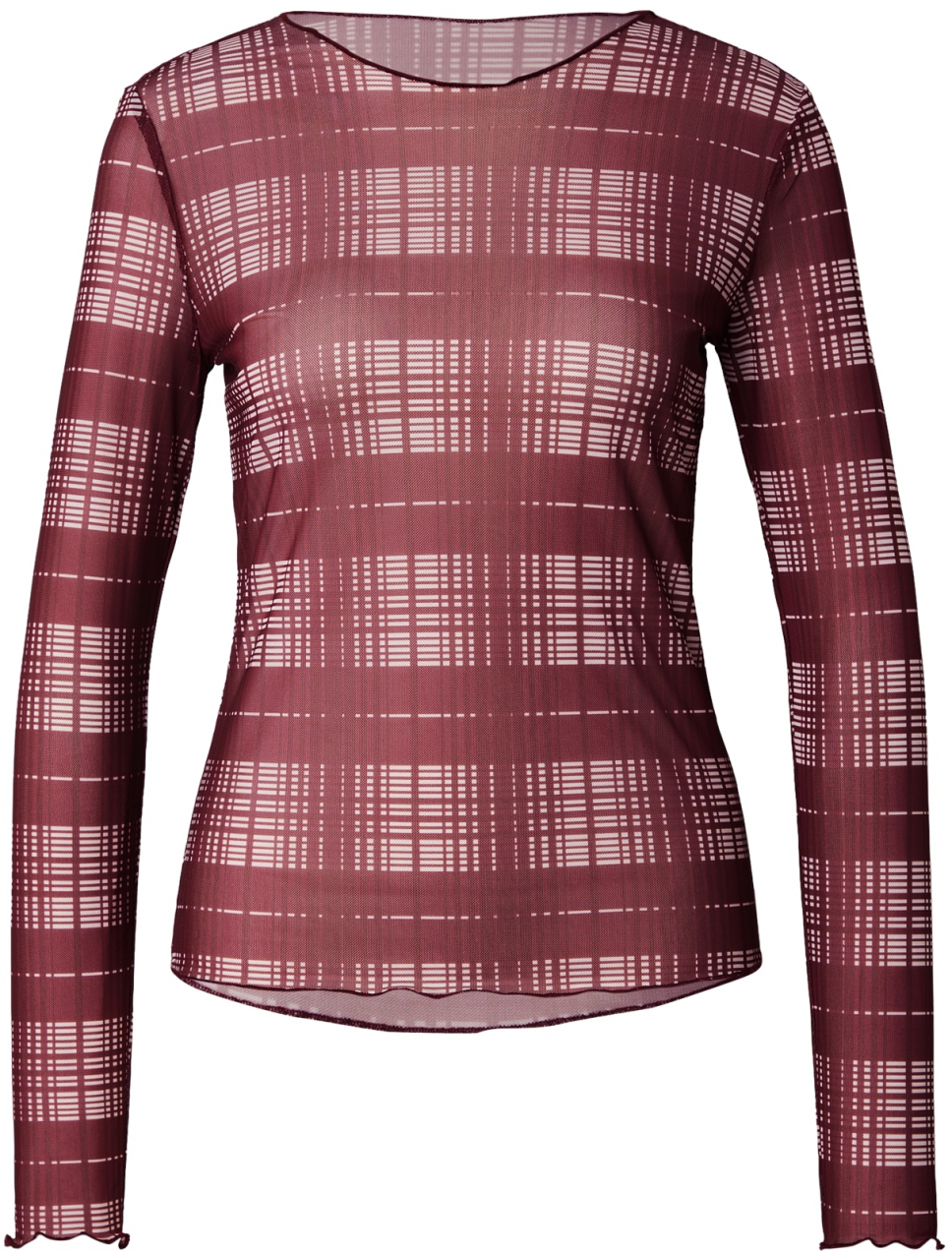 OBJECT Tričko 'OBJMontana'  vínovo červená / biela