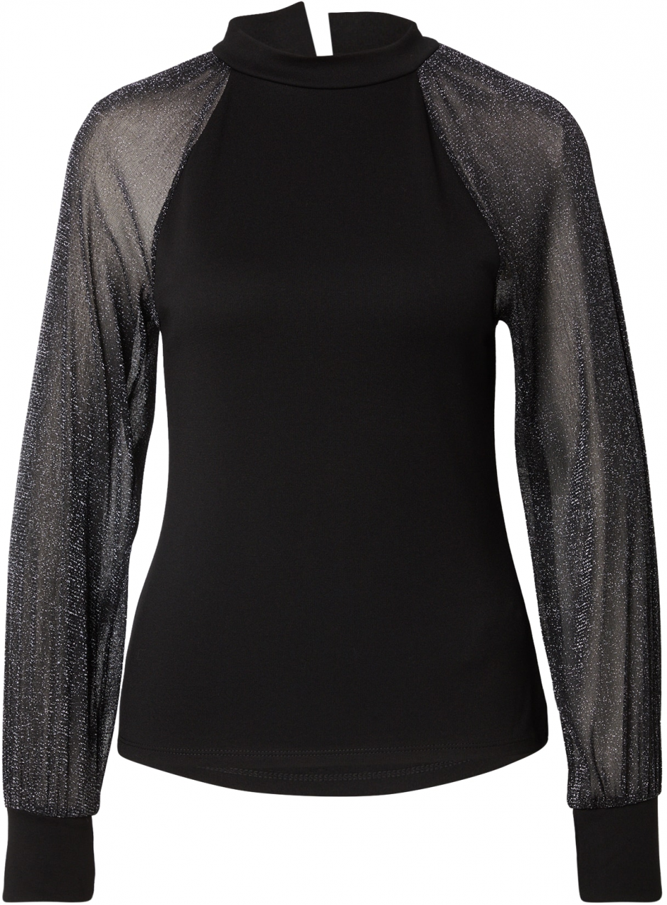 ABOUT YOU Tričko 'Mia'  čierna / strieborná