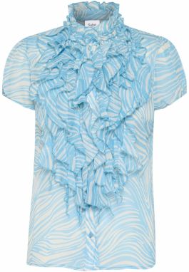 SAINT TROPEZ Tričko 'Lilja'  vodová / biela