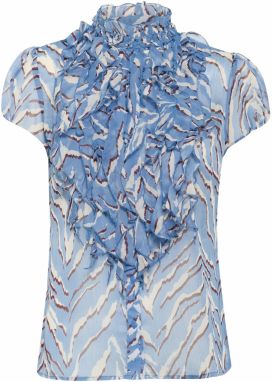 SAINT TROPEZ Tričko 'LiljaSZ'  svetlomodrá / vínovo červená / biela