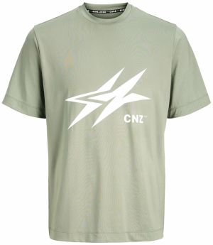 JACK & JONES Tričko 'JCOCNZAMSTERDAM'  sivá / biela