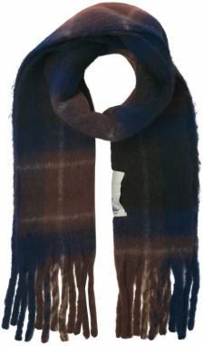 JACK & JONES Šál 'JACNorrebro'  námornícka modrá / tmavohnedá