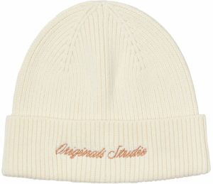 JACK & JONES Čiapky 'JACNORREBRO'  béžová / biela ako vlna