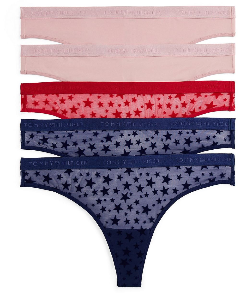 Tommy Hilfiger Underwear Tangá  námornícka modrá / ružová / červená