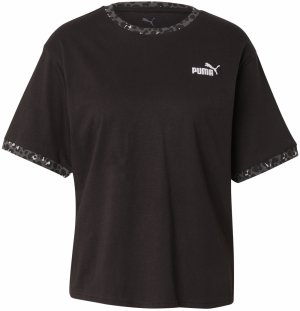 PUMA Tričko 'Essentials'  sivá / čierna / biela